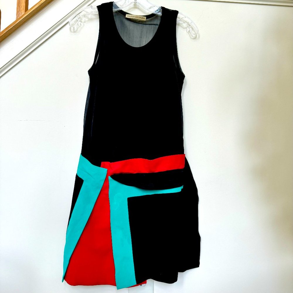 Balenciaga Sheer Back Silk Dress